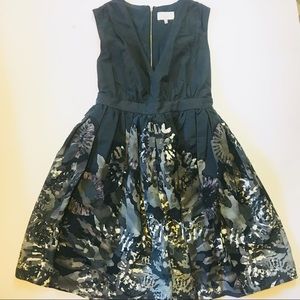 ADAM by Adam Lippes Grey Floral Sleeveless Dress 6